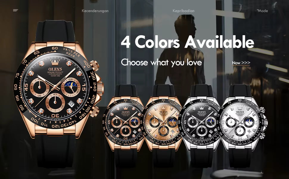 New Luxury Men'S Watches Quartz Watch Silicone Sport Date Chronograph Waterproof Luminous Multifunction Men'S Quartz Watch