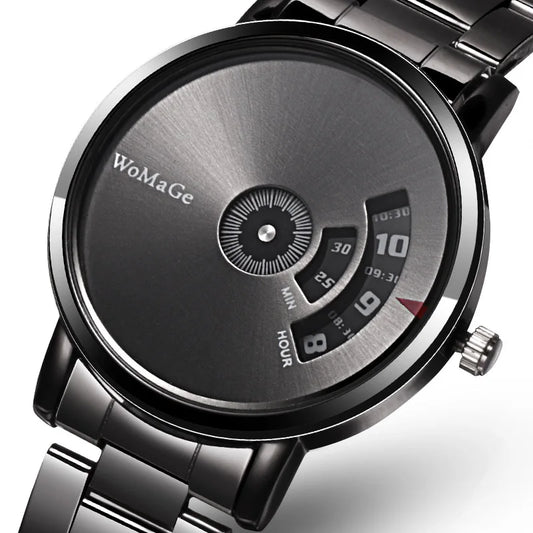 Womage Men Watches Fashion Creative Watches Men Stainless Steel Men Watches Quatrz Wristwatch Luxury Mens Clock Horloge Man