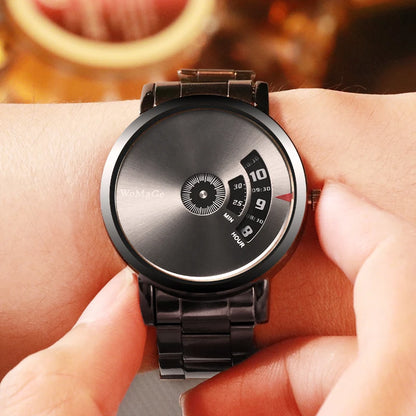 Womage Men Watches Fashion Creative Watches Men Stainless Steel Men Watches Quatrz Wristwatch Luxury Mens Clock Horloge Man