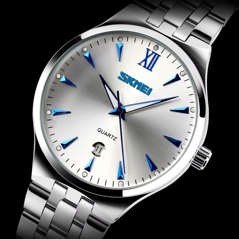 Quartz Watch Men Watches Luxury Brand Sport Full Steel Casual Business Wrist Watch Clock Male Waterproof Relogio Masculino