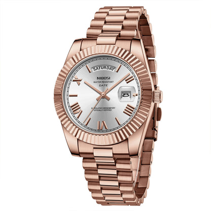 Men Watches Analog Quartz Stainless Steel Watches for Men Waterproof Business Classic Desiger Wrist Watch Day Date Reloj