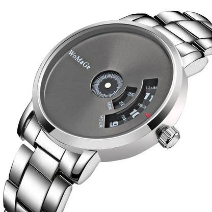 Womage Men Watches Fashion Creative Watches Men Stainless Steel Men Watches Quatrz Wristwatch Luxury Mens Clock Horloge Man